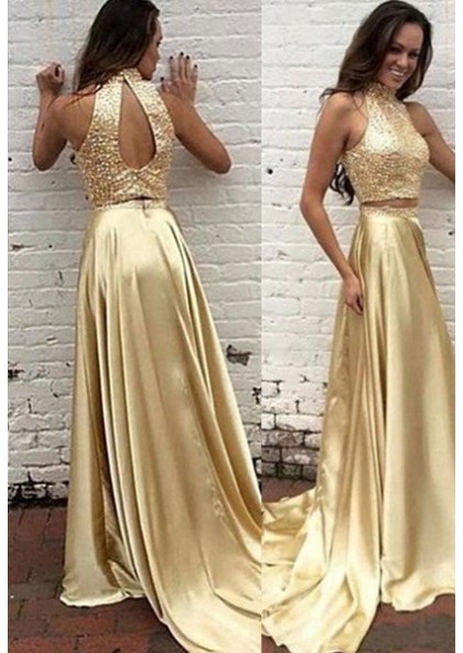 gold princess prom dress