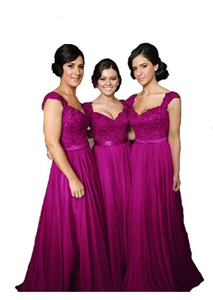 fuchsia maid of honor dresses