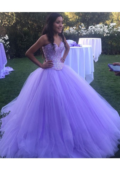 lilac evening gown